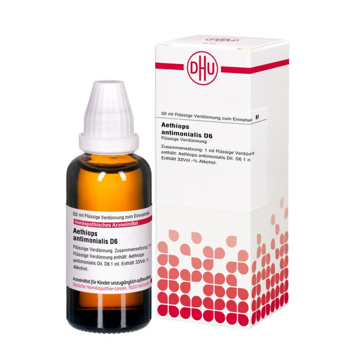 DHU Aethiops antimonialis D6 flüssige Verdünnung, 50 ml Lösung