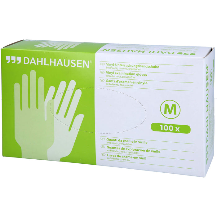 DAHLHAUSEN Vinyl Handschuhe Gr. M ungepudert, 100 pcs. Gloves