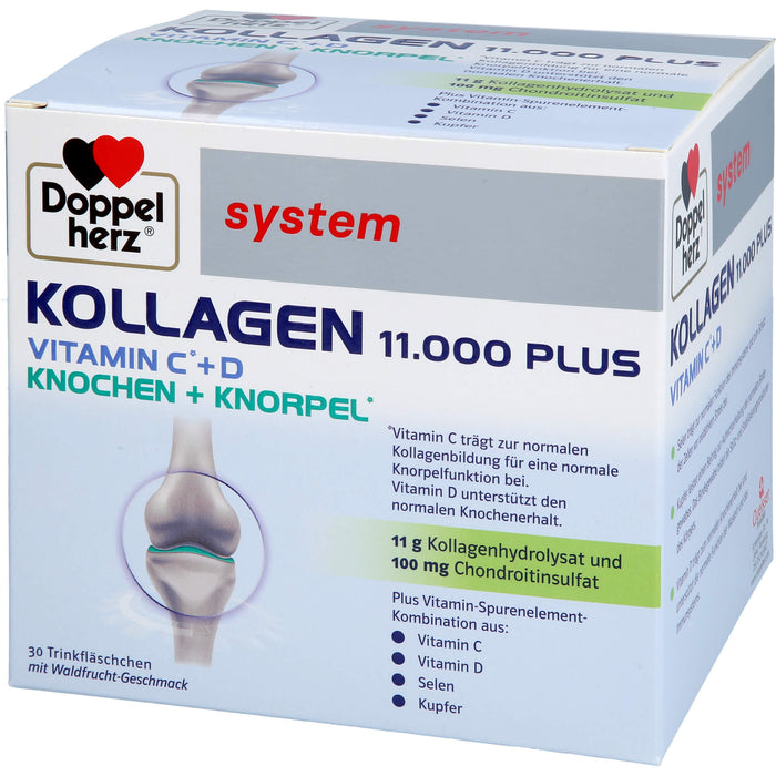 Doppelherz system Kollagen 11.000 plus Trinkfläschchen, 30 St. Ampullen