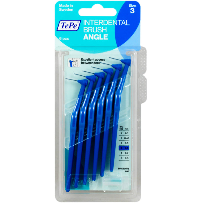 TePe Angle Interdentalbürsten 0,6 - 1,1 mm blau, 6 St. Interdentalbürsten