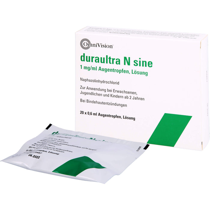 OmniVision duraultra N sine 1 mg/ml Augentropfen, 20 St. Einzeldosispipetten