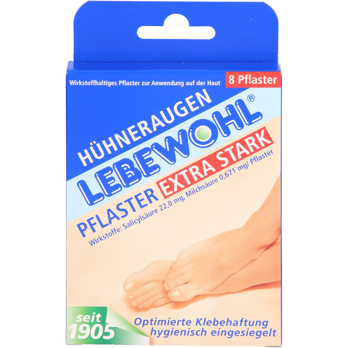 LEBEWOHL Hühneraugenpflaster extra stark, 8 St. Pflaster