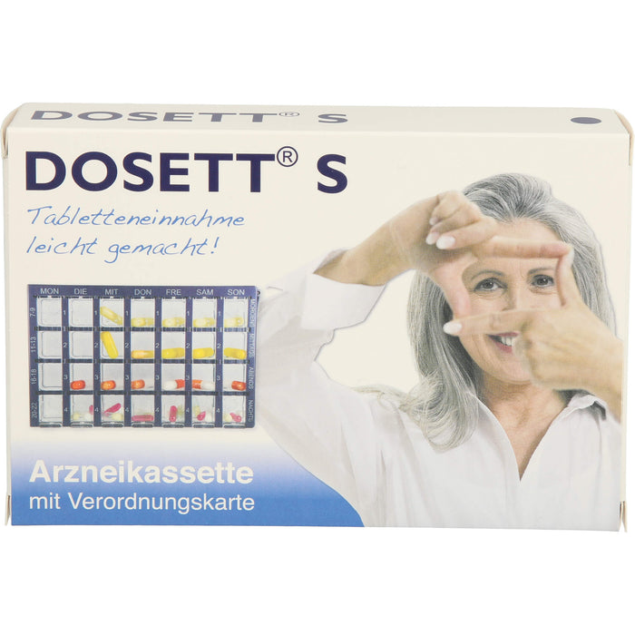 Dosett S Arzneikassette mit Verordnungskarte blau, 1 St. Dosette