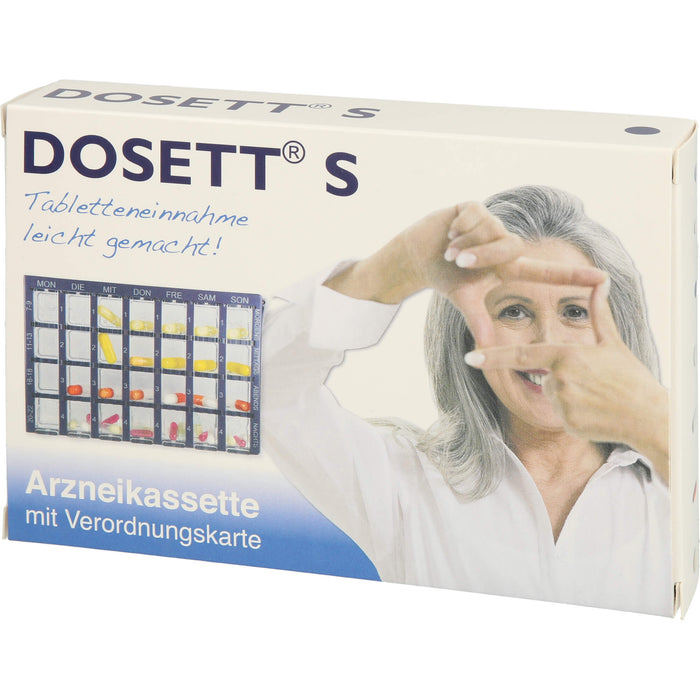 Dosett S Arzneikassette mit Verordnungskarte blau, 1 St. Dosette