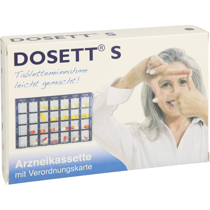 Dosett S Arzneikassette mit Verordnungskarte blau, 1 St. Dosette