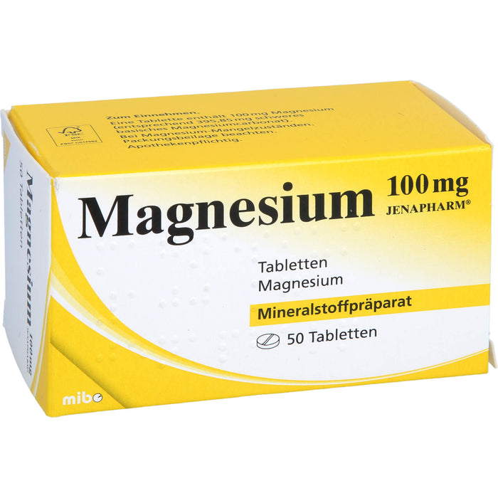 JENAPHARM Magnesium 100 mg Tabletten, 50 St. Tabletten