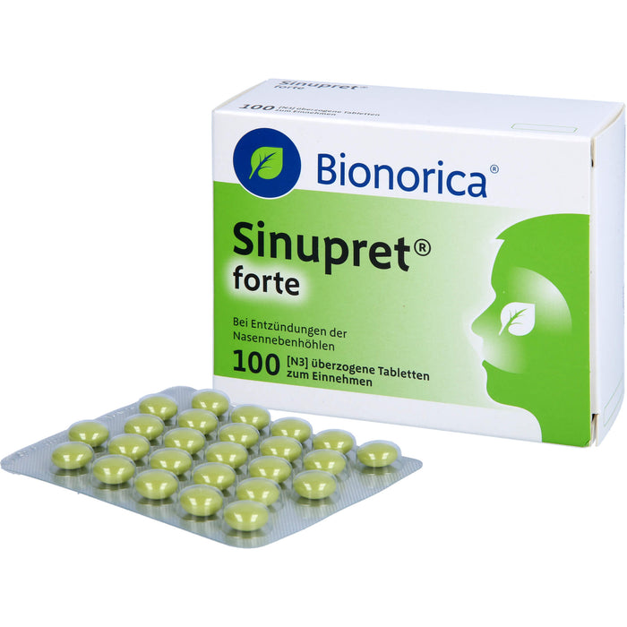 Sinupret forte Tabletten bei Entzündungen der Nasennebenhöhlen, 100 St. Tabletten