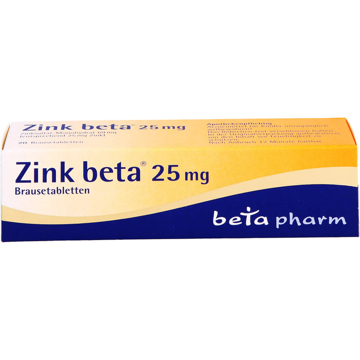 Zink beta 25 mg Brausetabletten, 100 St. Tabletten