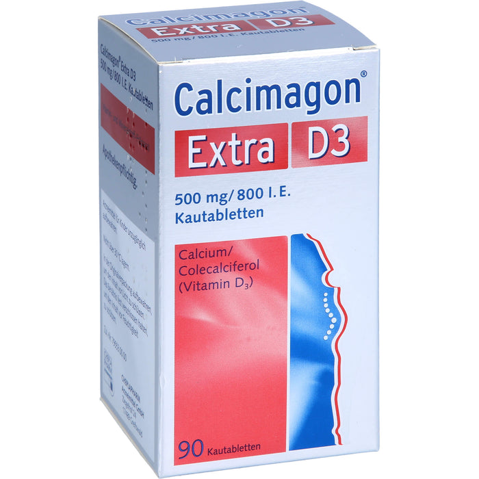 Calcimagon Extra D3 500 mg / 800 I.E. Kautabletten, 90 St. Tabletten