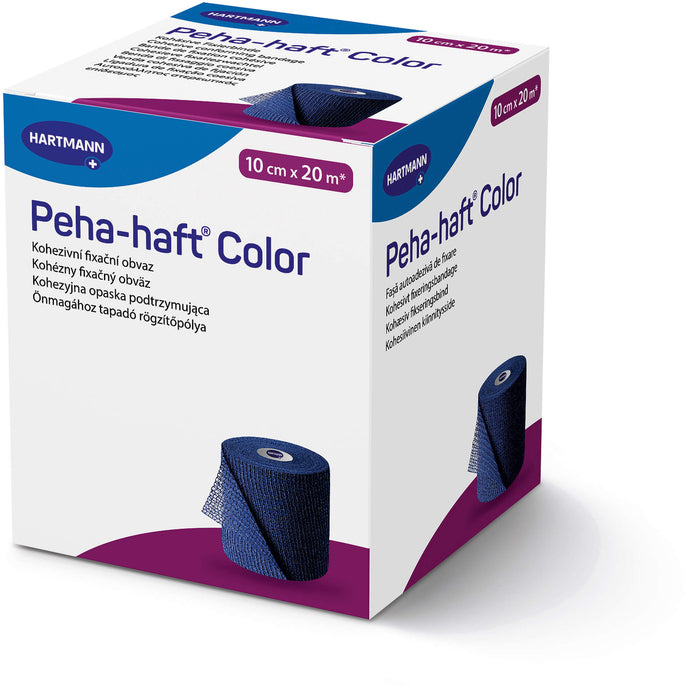 Peha-haft Color kohäsive Fixierbinde 10 cm x 20 m blau, 1 St. Binde