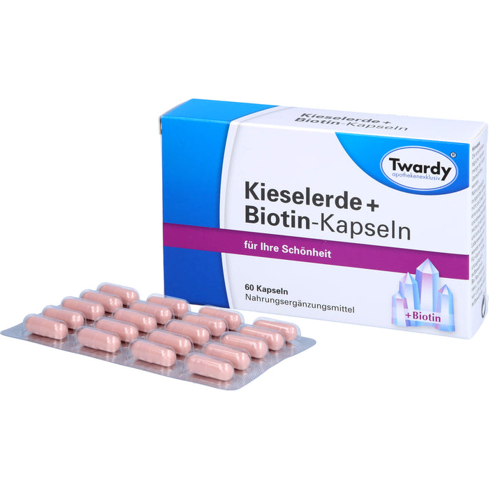 Twardy Kieselerde + Biotin-Kapseln für Ihre Schönheit, 60 St. Kapseln