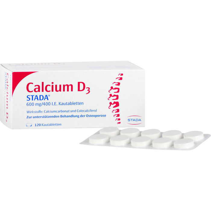 Calcium D3 STADA 600 mg/400 I.E. Kautabletten, 120 St. Tabletten