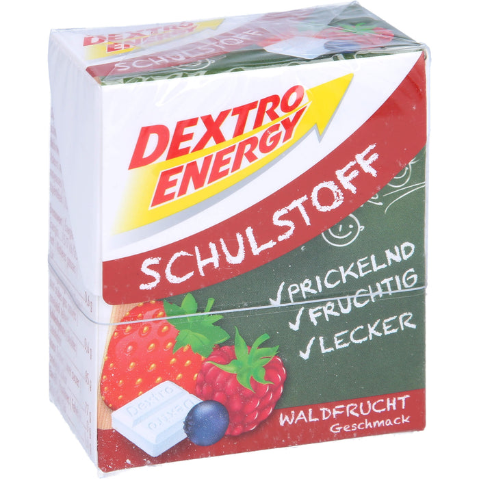 DEXTRO ENERGY Schulstoff Täfelchen mit Waldfruchtgeschmack, 50 g Täfelchen