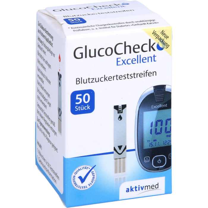 Gluco Check Excellent 1001 Art. Med. Teststreifen, 50 St TTR