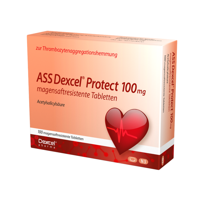 ASS Dexcel protect 100 mg Tabletten, 100 pcs. Tablets