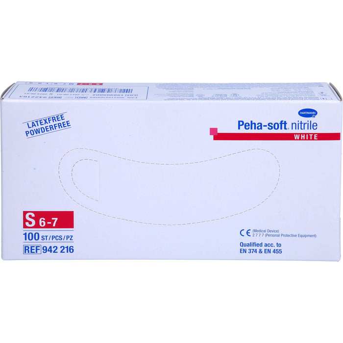 Peha-soft nitrile white Unters.handsch. S unst.pfr, 100 St HAS