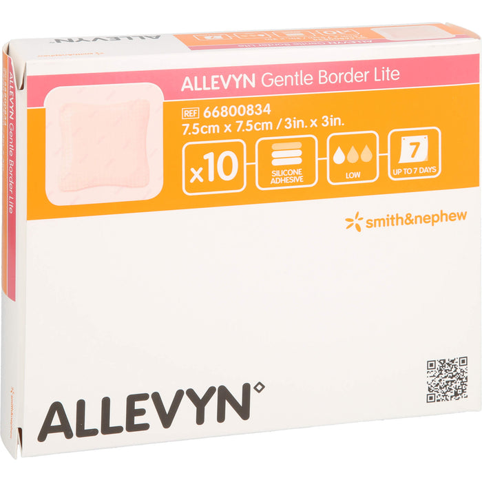 Allevyn Gentle Border Lite 7,5x7,5cm, 10 St VER