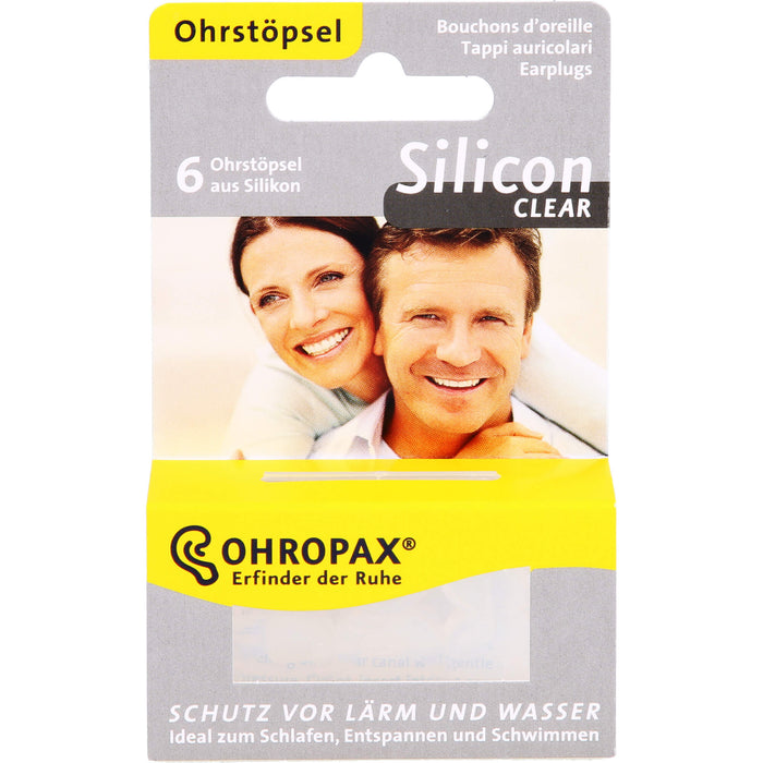 OHROPAX Silicon Clear Ohrstöpsel, 6 St. Ohrstöpsel