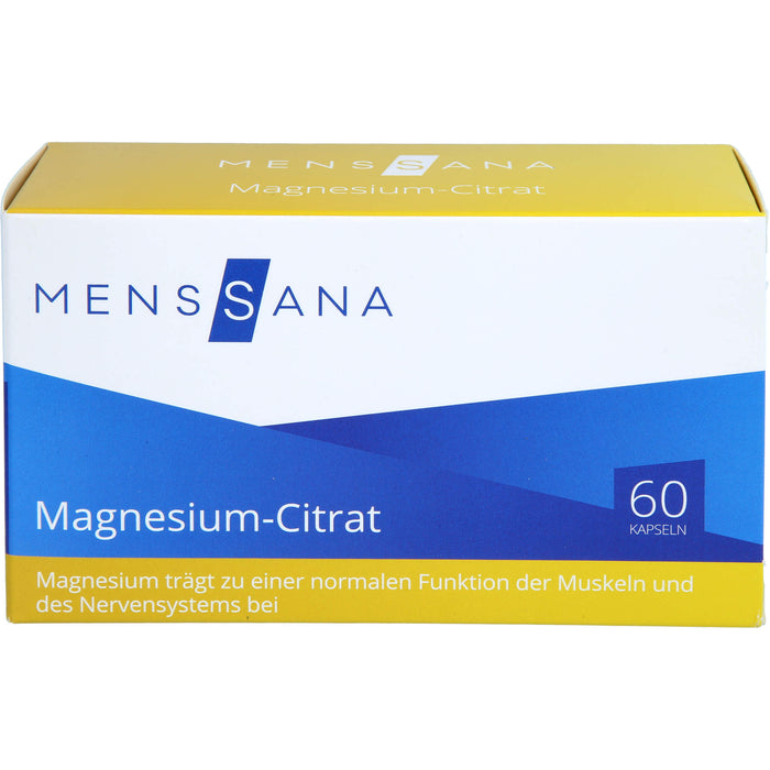 MensSana Magnesium-Citrat Kapseln, 60 St. Kapseln
