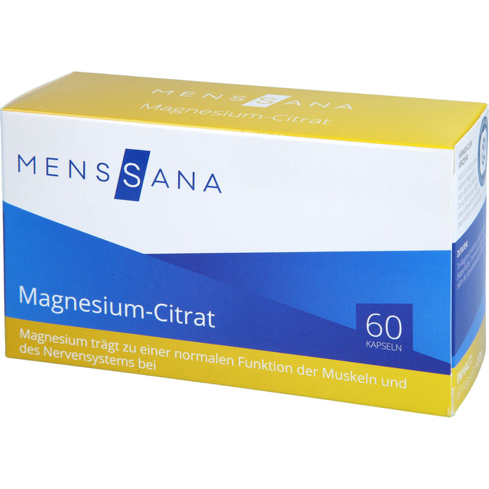 MensSana Magnesium-Citrat Kapseln, 60 St. Kapseln
