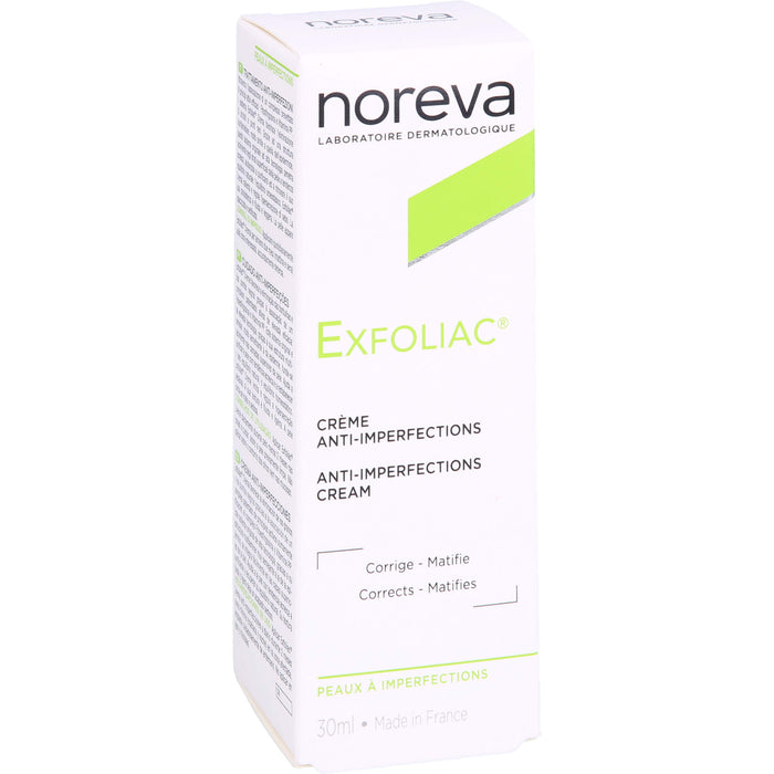 noreva Exfoliac Creme gegen unreine Haut, 30 ml Creme