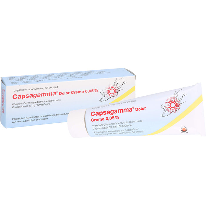 Capsagamma Dolor Creme zur äußerlichen Behandlung von neuropathischen Schmerzen, 100 g Creme