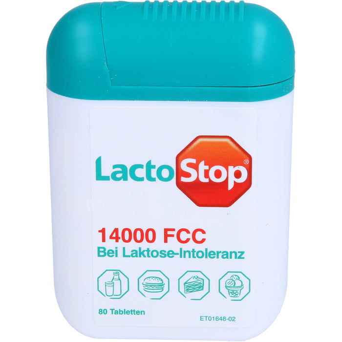 LactoStop 14000 FCC Spender bei Lactose-Intoleranz, 80 St. Tabletten