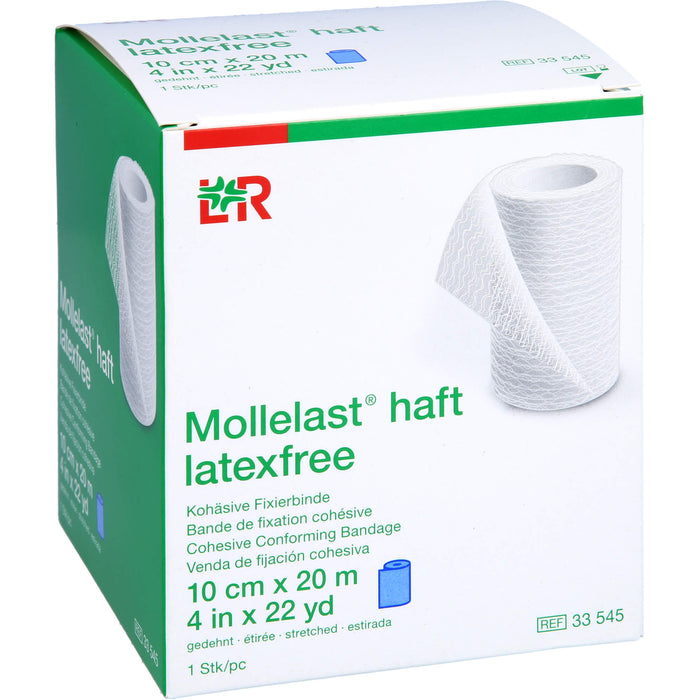 Mollelast haft latexfrei blau 10cm x 20m gedehnt, 1 St BIN