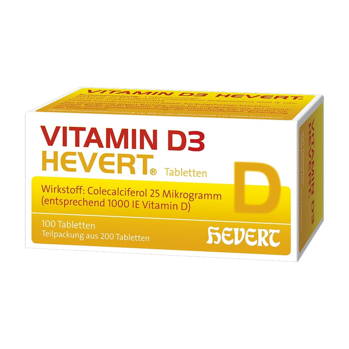 Vitamin D3 Hevert 1000 I.E. Tabletten, 200 St. Tablets