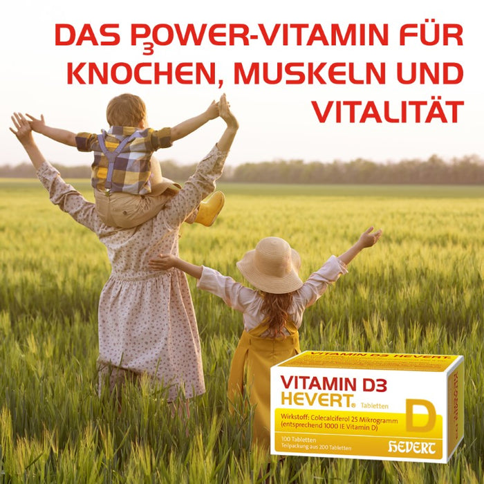 Vitamin D3 Hevert 1000 I.E. Tabletten, 200 St. Tablets