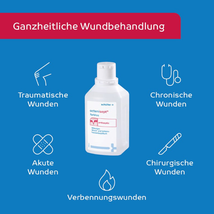 octenisept - wässriges Wund- und Schleimhautantiseptikum mit guter Verträglichkeit, schmerzfreier Anwendung und schneller Wirkung, 500 ml Lösung