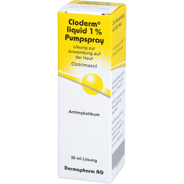 Cloderm Liquid 1 % Pumpspray Antimykotikum, 30 ml Lösung