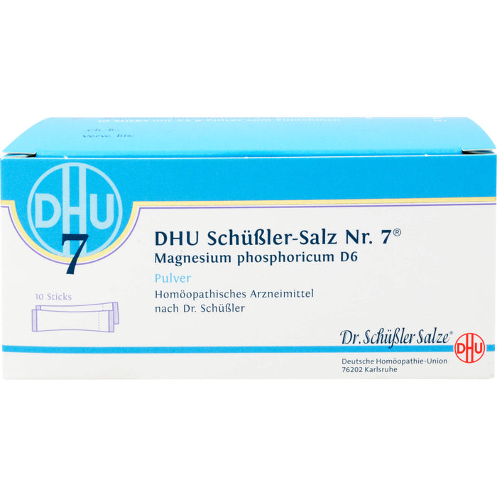 DHU Schüßler-Salz Nr. 7 Magnesium phosphoricum D6 – Das Mineralsalz der Muskeln und Nerven – das Original, 10 St. Sticks