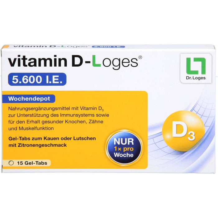 vitamin D-Loges 5.600 I.E. Gel-Tabs, 15 St. Tabletten