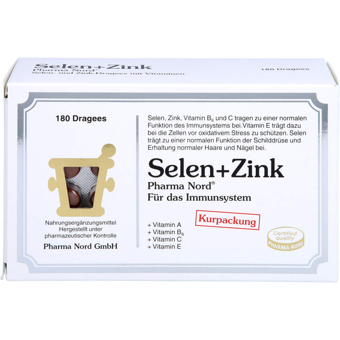 Selen + Zink Pharma Nord Dragees, 180 St. Tabletten