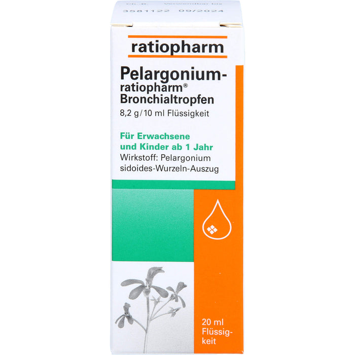 Pelargonium-ratiopharm Bronchialtropfen, 20 ml Lösung