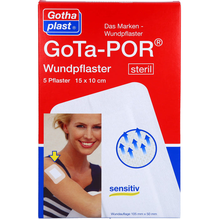 GoTa-POR Wundpflaster steril 150mmx100mm, 5 St. Pflaster
