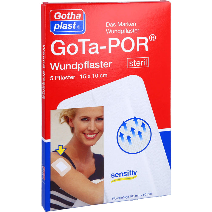 GoTa-POR Wundpflaster steril 150mmx100mm, 5 St. Pflaster