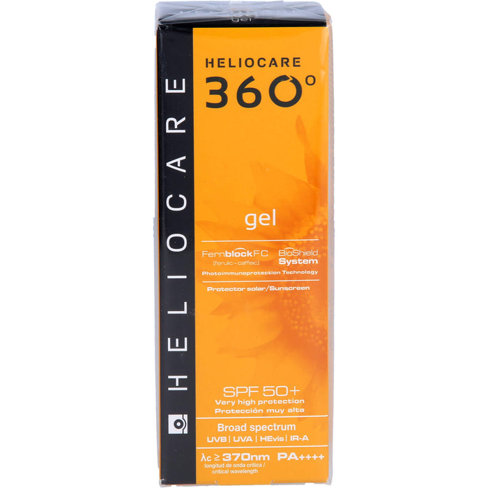 Heliocare 360° Gel SPF50+ Sunscreen protector solar, 50 ml Gel