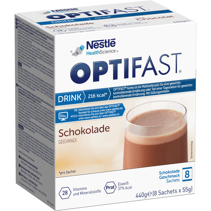 OPTIFAST home Drink Schokolade Pulver in Sachets, 8 St. Beutel