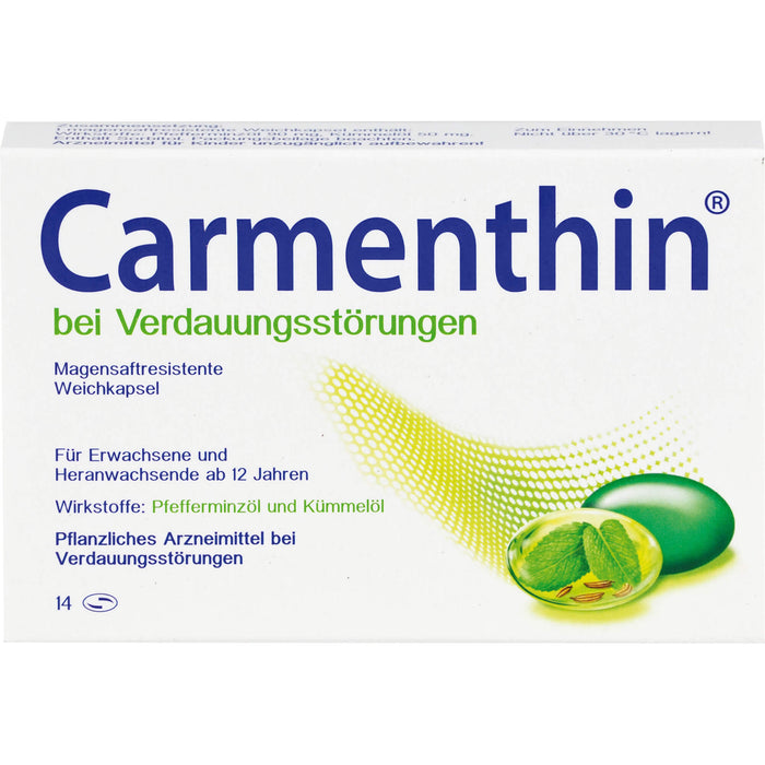 Carmenthin Weichkapseln bei Verdauungsstörungen, 14 St. Kapseln