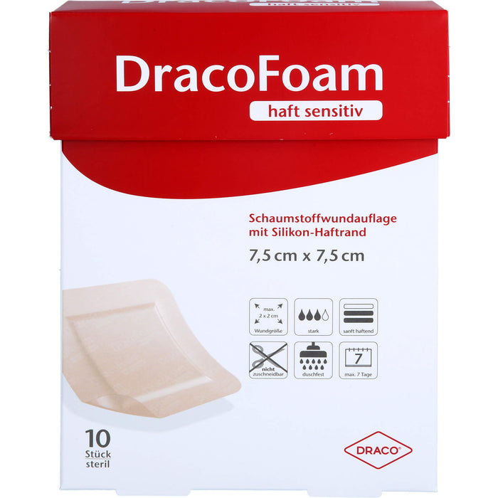 DracoFoam haft sensitiv Schaumstoffverband, 10 St VER