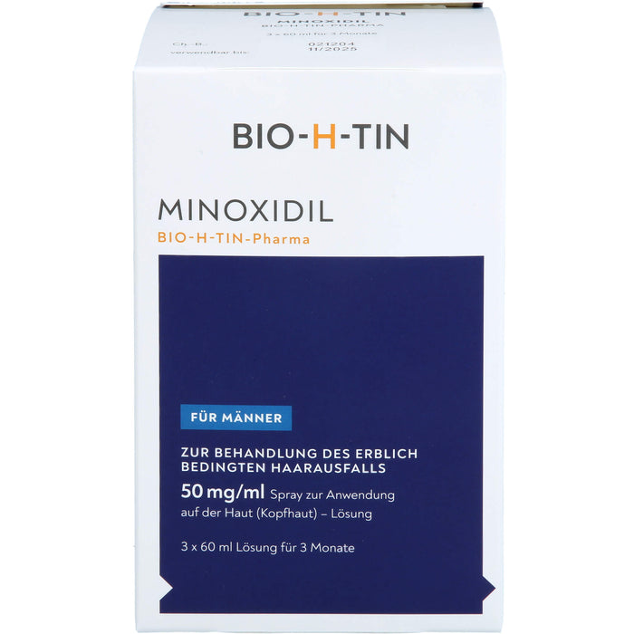 BIO-H-TIN Minoxidil Spray für Männer, 180 ml Solution