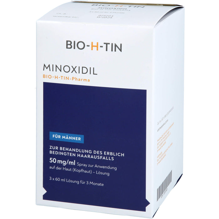 BIO-H-TIN Minoxidil Spray für Männer, 180 ml Solution