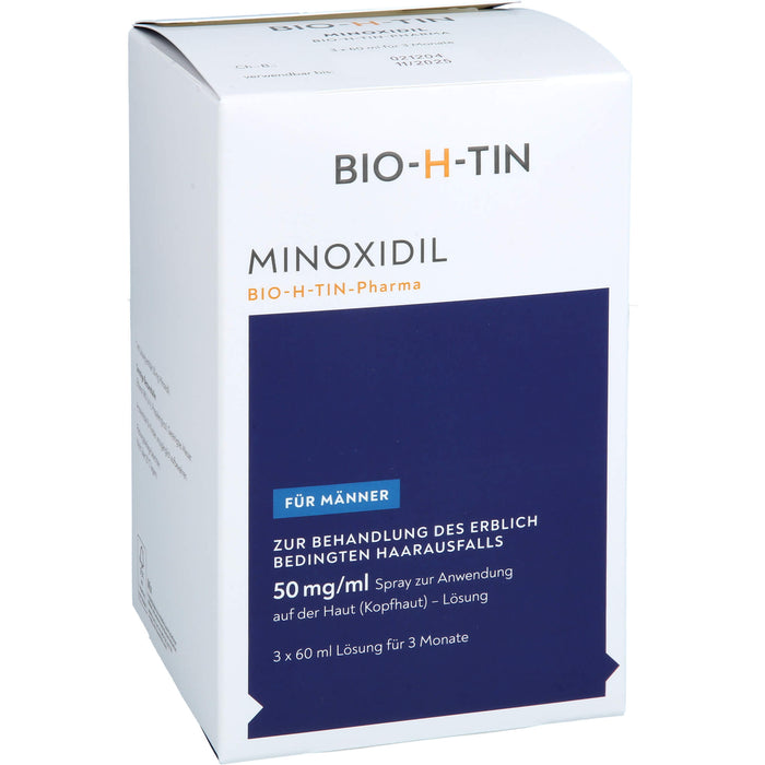 BIO-H-TIN Minoxidil Spray für Männer, 180 ml Solution