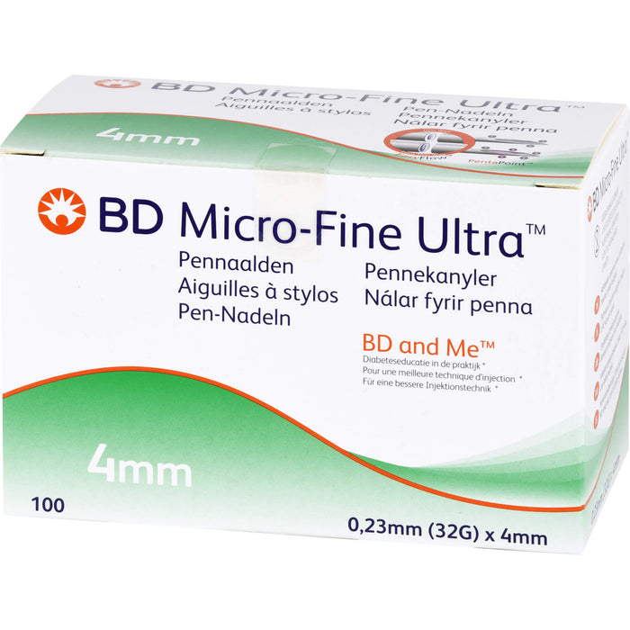 BD MICRO FINE Ultra Pen-Nadeln 0,23x4mm, 100 St. Kanülen