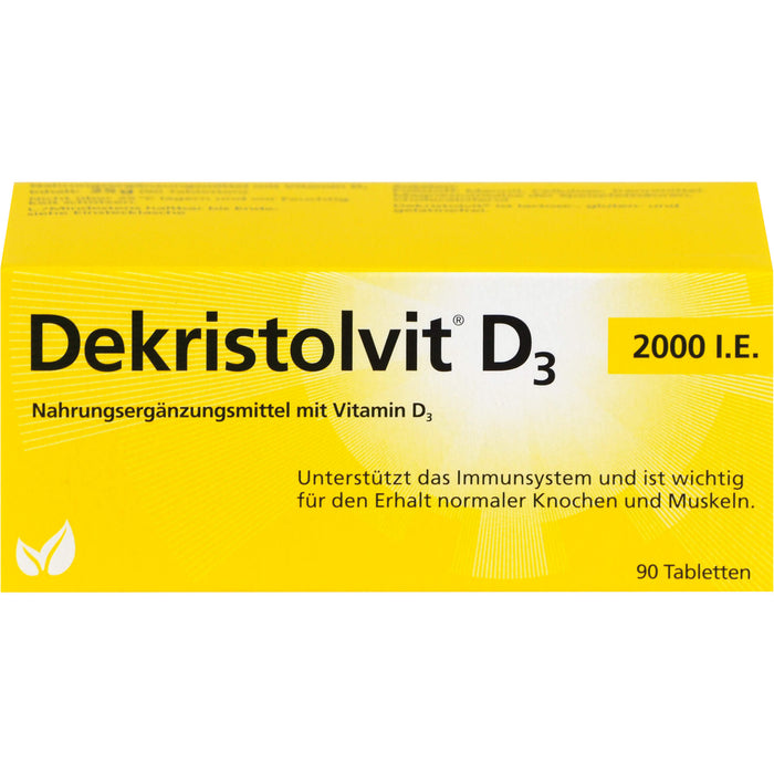 Dekristolvit D3 2000 I.E. Tabletten unterstützt das Immunsystem, 90 St. Tabletten