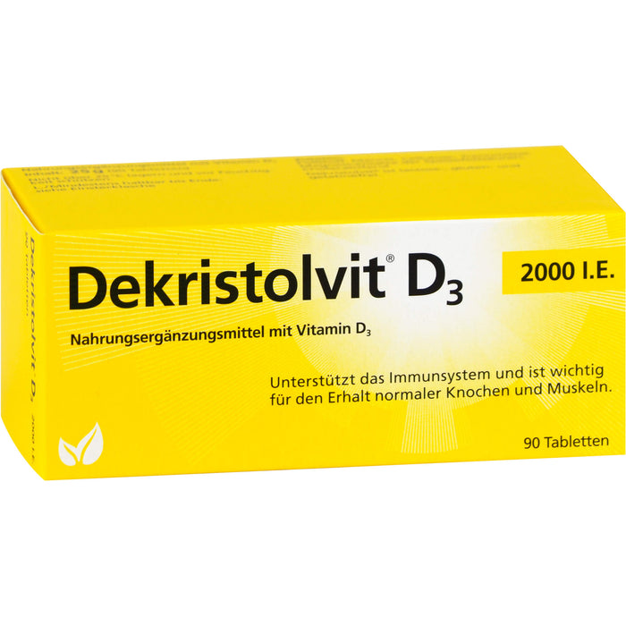 Dekristolvit D3 2000 I.E. Tabletten unterstützt das Immunsystem, 90 St. Tabletten