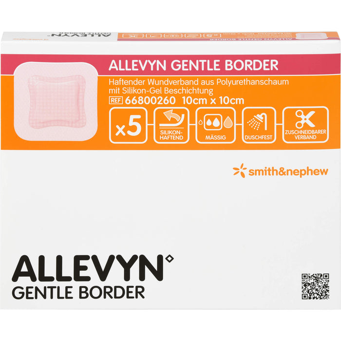 Allevyn Gentle Border 10x10 cm Verband, 5 St VER