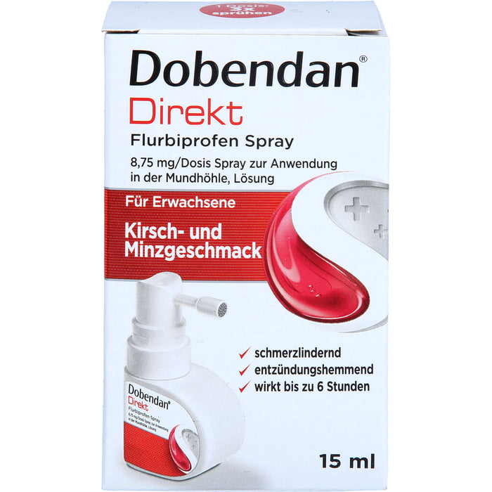 DOBENDAN Direkt Spray mit schneller Wirkung bei Halsschmerzen, 15 ml Lösung